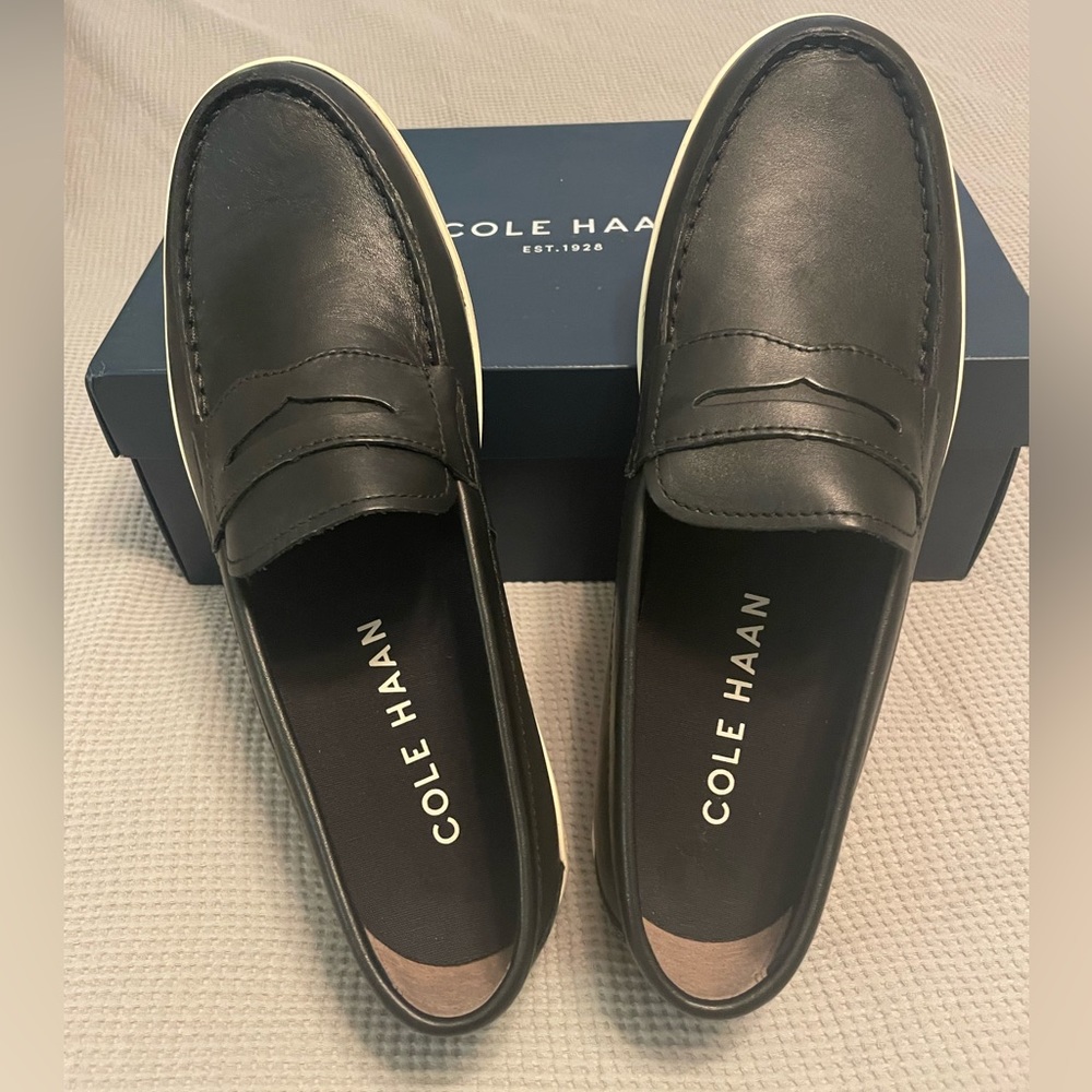 Cole Haan Hyannis Penny Loafer II, Black Leather, men’s size 10.5